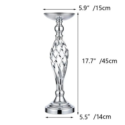 Gold Iron Candle Holder Vase – Twisted Path Table Centerpiece for Wedding Flowers, Home Decor, Wedding Props & Table Arrangements