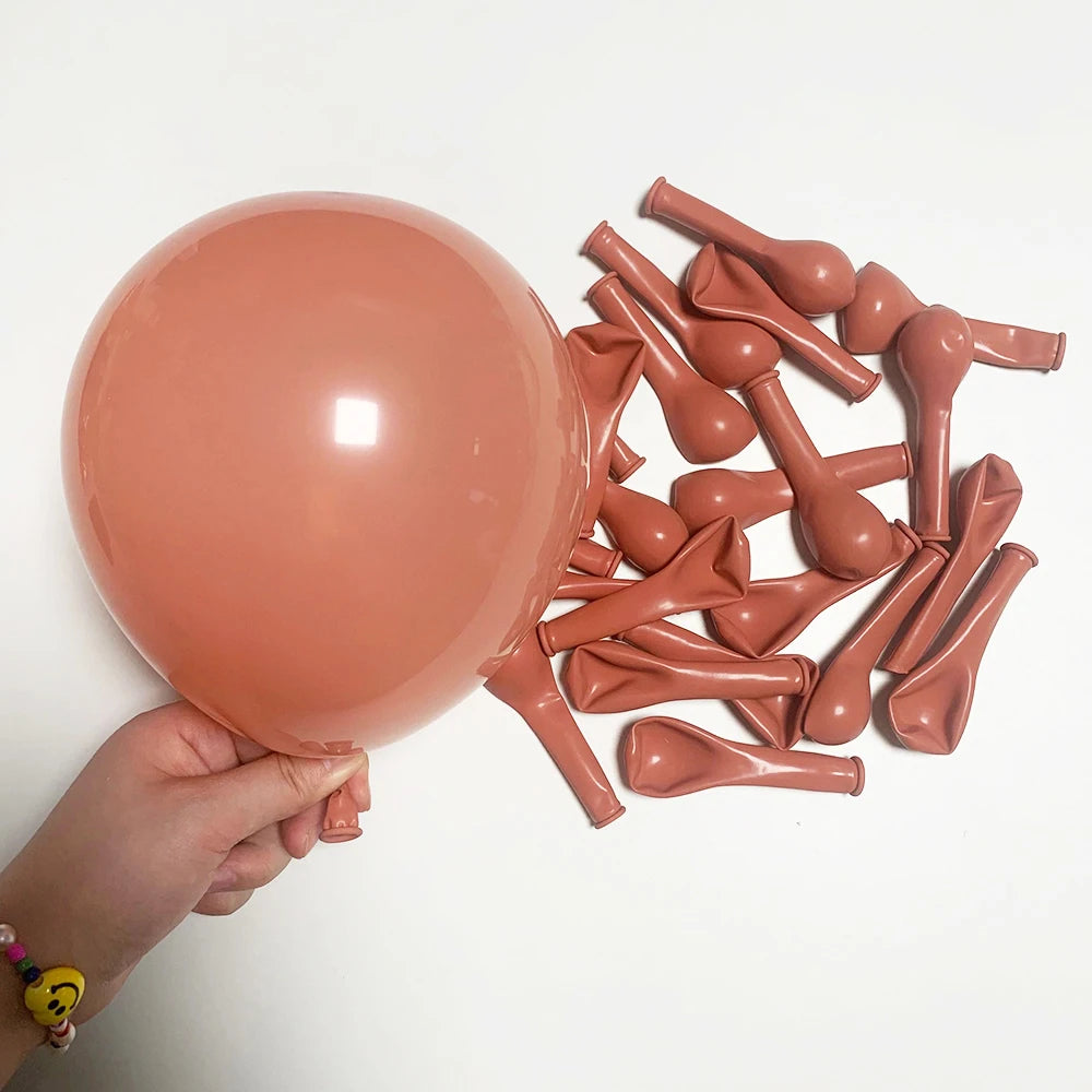 Retro Latex Balloons – 5/10/12/18 Inch White, Sand, Pink, Coffee & Sage Green Balloons for Birthday, Baby Shower & Wedding Decor