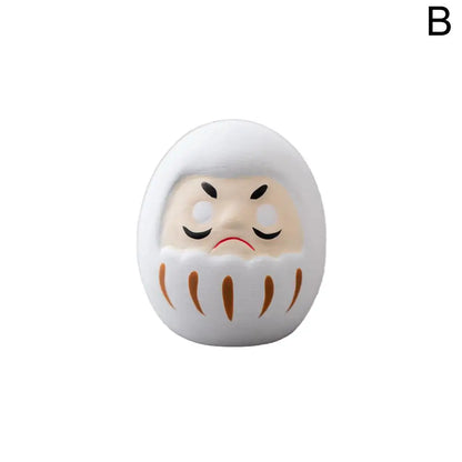 Japanese Daruma Doll Figurine – Traditional Ceramic Lucky Fortune Charm, Miniature Home Decor Ornament & Cultural Gift