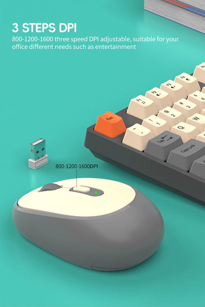 Combinación de teclado y ratón inalámbricos para juegos Shipadoo - Teclado y ratón recargables de 2.4GHz para PC, portátil y oficina