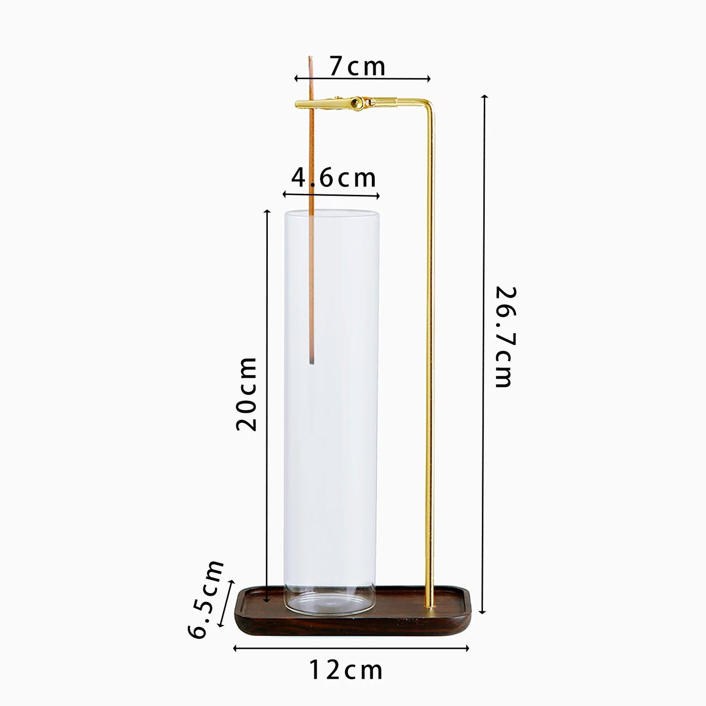 2-in-1 Incense Holder – Stick Incense Burner with Removable Glass Ash Catcher & Incense Stick Organizer for Home Decor