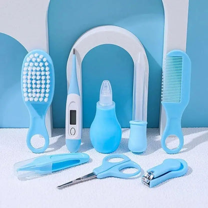 6/10PCS Baby Healthcare & Grooming Kit Newborn Essentials with Nail Clipper, Hair Brush, Toothbrush & Teether