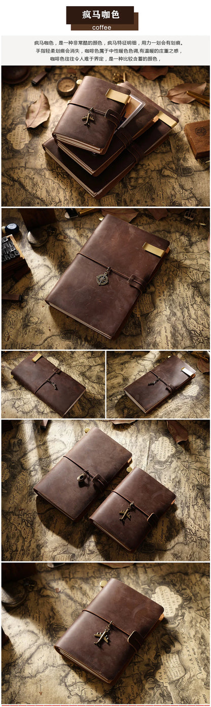 Moterm Genuine Leather Travel Notebook Cover – Handmade Vintage Cowhide Journal & Planner
