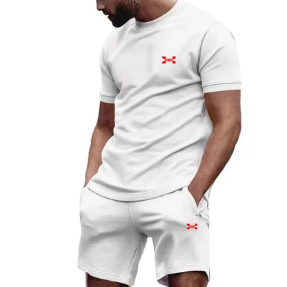 Men's Summer T-Shirt & Shorts Set – Casual 2-Piece Streetwear Outfit, Breathable Athletic Tracksuit for Everyday Wear