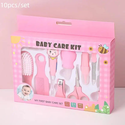 6/10PCS Baby Healthcare & Grooming Kit Newborn Essentials with Nail Clipper, Hair Brush, Toothbrush & Teether