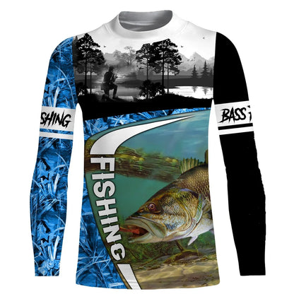 Men's Long Sleeve Fishing Shirt – Casual Crew Neck Outdoor Performance T-Shirt for Fishing, Hiking & Everyday Wear