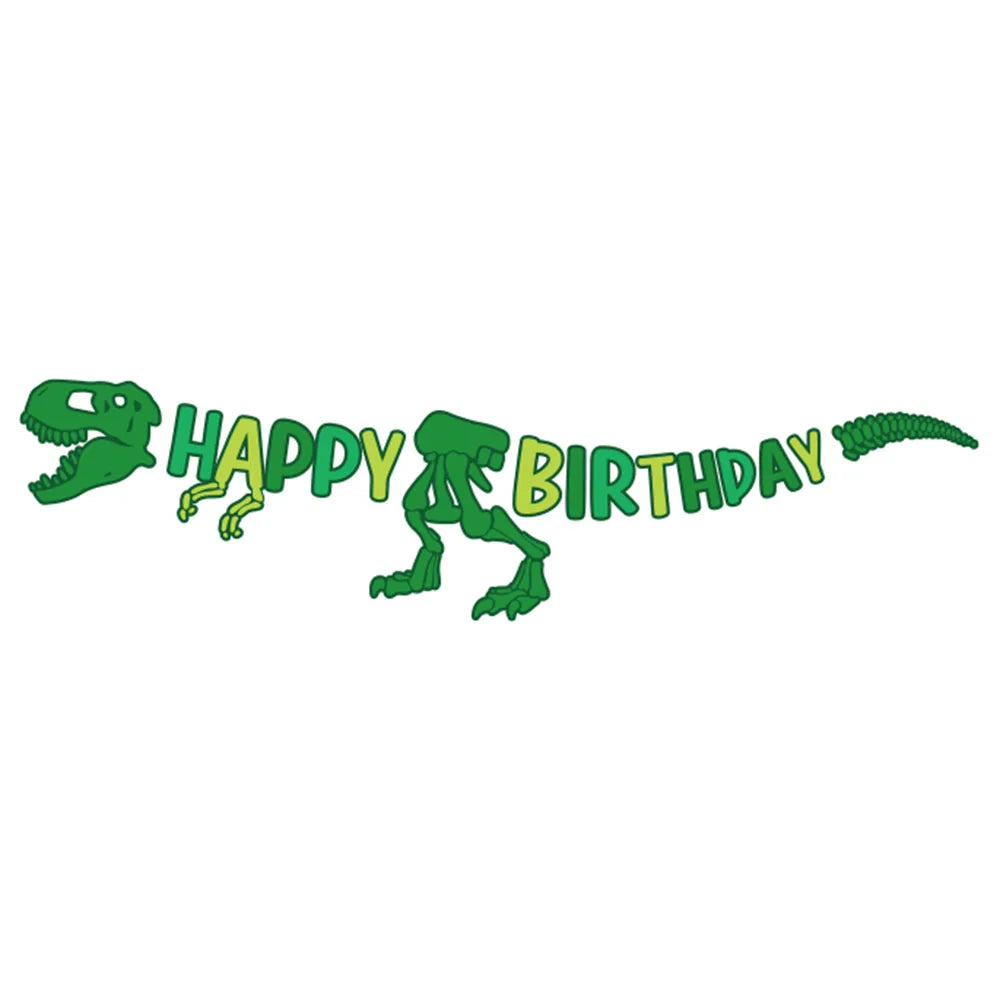 Jurassic Dinosaur Birthday Party Supplies – Dinosaur Fossil-Themed Disposable Plates, Cups & Napkins for Kids' Party Decorations