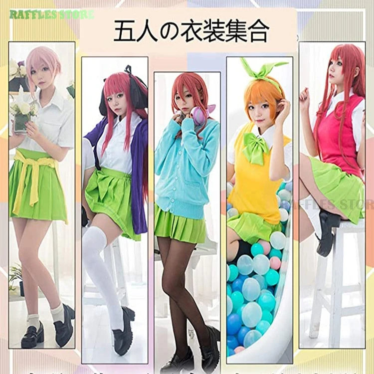 The Quintessential Quintuplets Cosplay Costume & Wig Set – School Uniform Collection