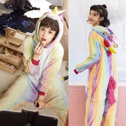 Cute Pig Animal Pajamas Onesie – Kawaii Cartoon Hoodie Jumpsuit, Soft Warm Cosplay Sleepwear for Home, Lounging & Parties