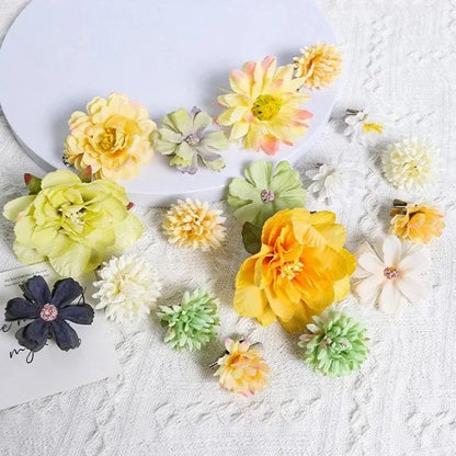 Lot de fleurs de roses artificielles en soie – 3/21 roses artificielles pour bouquets DIY, mariages et décoration intérieure