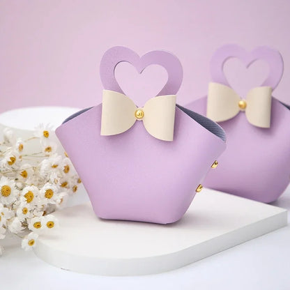 20PCS Bolsas de Regalo de Cuero con Cinta de Lazo – Mini Bolsos para Recuerdos de Bodas, Navidad, Dulces, Regalos y Empaque de Lujo para Fiestas