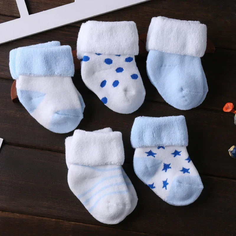 5 paires de chaussettes antidérapantes en coton pour bébés garçons et filles de 0 à 12 mois, chaussettes-chaussures antidérapantes pour nouveau-nés et nourrissons