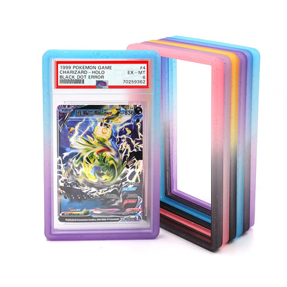 Étui de protection pour cartes graduées 35PT – Housse à bordure antichoc en TPU souple dégradé pour présentoirs de cartes Pokémon, de sport et à collectionner