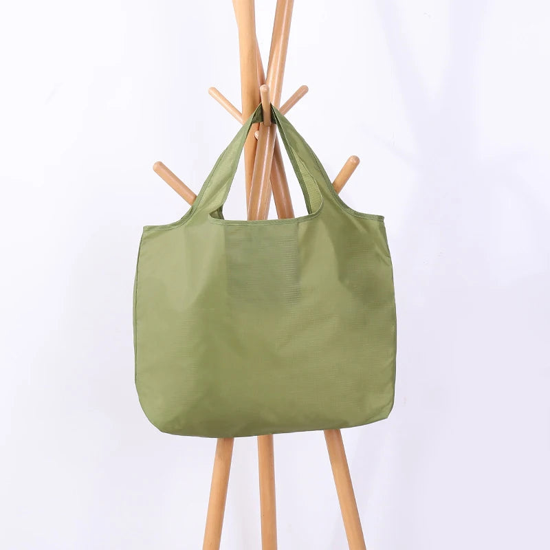 Bolsa de Compras Plegable Ecológica – Bolso de Hombro Reutilizable Portátil de Gran Capacidad para Compras de Supermercado, Viajes y Uso Diario