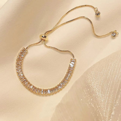 Women’s Fashion Four Leaf Grass Gold Color Adjustable Bracelet Korean Style Wedding Party Jewelry