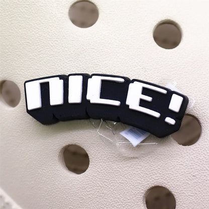 1PC Black & White PVC Shoe Charms – Skull, Ghost & Taichi Shoe Decorations, Shoe Buckle Accessories for Customization & Gifts