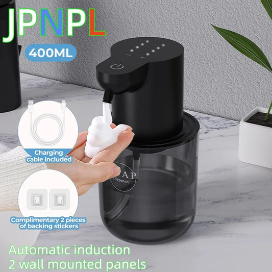 Dispensador automático de jabón espumoso de 400ml con sensor infrarrojos – Dispensador de jabón en espuma y gel sin contacto para baño y cocina
