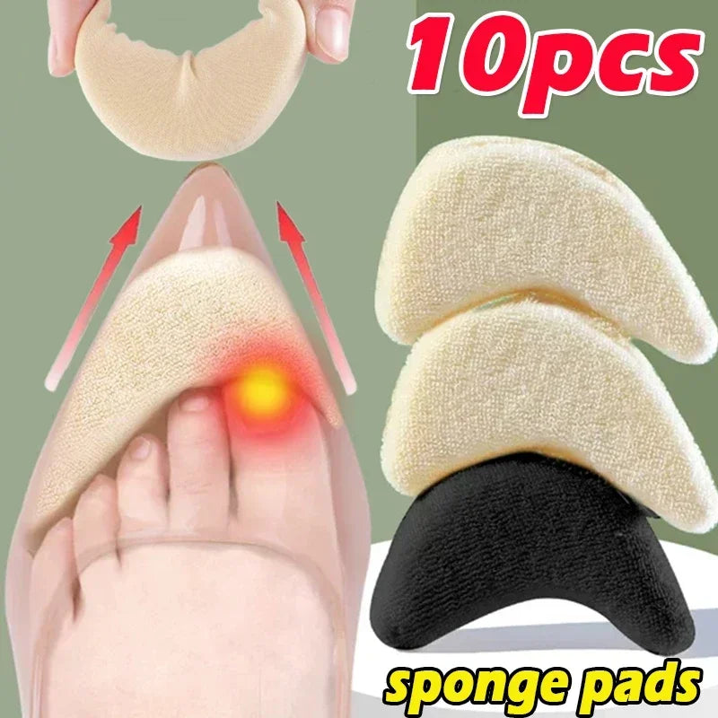 Soft Toe Cushion Inserts for Women’s High Heels – Forefoot Pads with Sponge Padding for Comfortable Shoe Fit, Adjustable Sizes