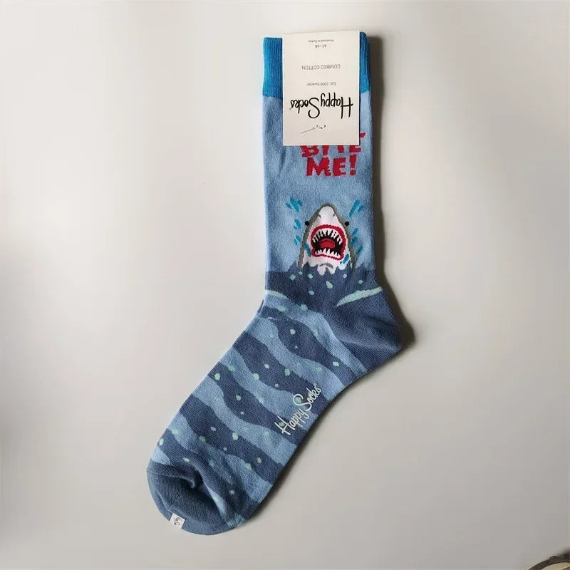 2025 Men’s Classic Crew Socks – Cotton Sports Socks for Comfortable Everyday & Athletic Wear, Sizes 41–46