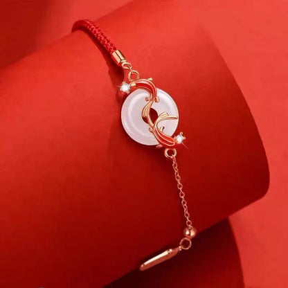 Pulsera de cuerda roja con nudo de la suerte – Pulsera de hilo ajustable hecha a mano para mujeres y hombres, regalo de joyería amuleto de la amistad