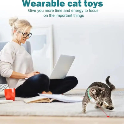 Automatic Cat Laser Toy Collar – Intelligent LED Light Necklace for Cats, Electric Pet Accessory with LED Light for Cat Supplies & Accessories