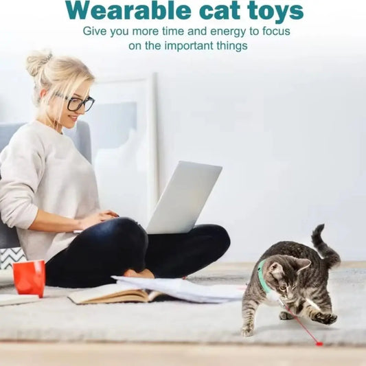 Automatic Cat Laser Toy Collar – Intelligent LED Light Necklace for Cats, Electric Pet Accessory with LED Light for Cat Supplies & Accessories