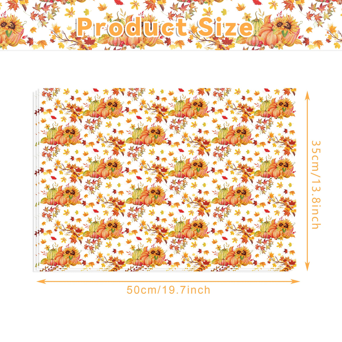 20/50PCS Thanksgiving Maple Leaf Tissue Paper – Autumn Gift Wrapping & DIY Packing Paper for Birthday, Wedding, Party & Holiday Supplies