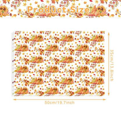 20/50PCS Thanksgiving Maple Leaf Tissue Paper – Autumn Gift Wrapping & DIY Packing Paper for Birthday, Wedding, Party & Holiday Supplies