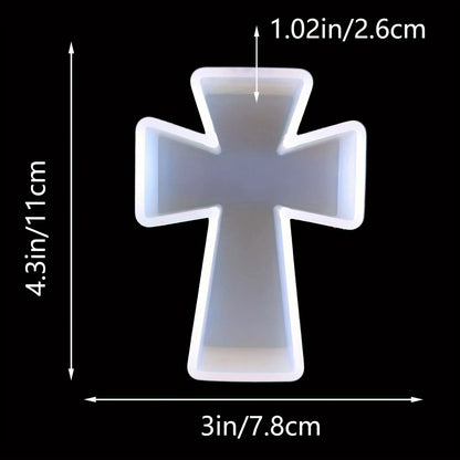 Moule en silicone Croix de Bénédiction – Moule DIY pour la fabrication de bougies, de savons, de perles, d'argile, de ciment, de résine époxy, d'artisanat et de projets de décoration religieuse