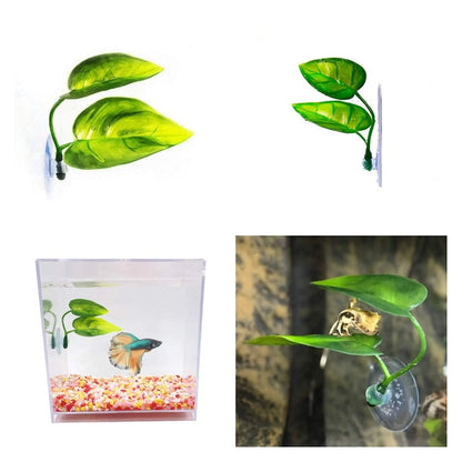 Betta Fish Leaf Hammock – Artificial Aquarium Plant for Resting, Relaxing & Spawning, Fish Tank Decoration for Betta & Ornamental Fish