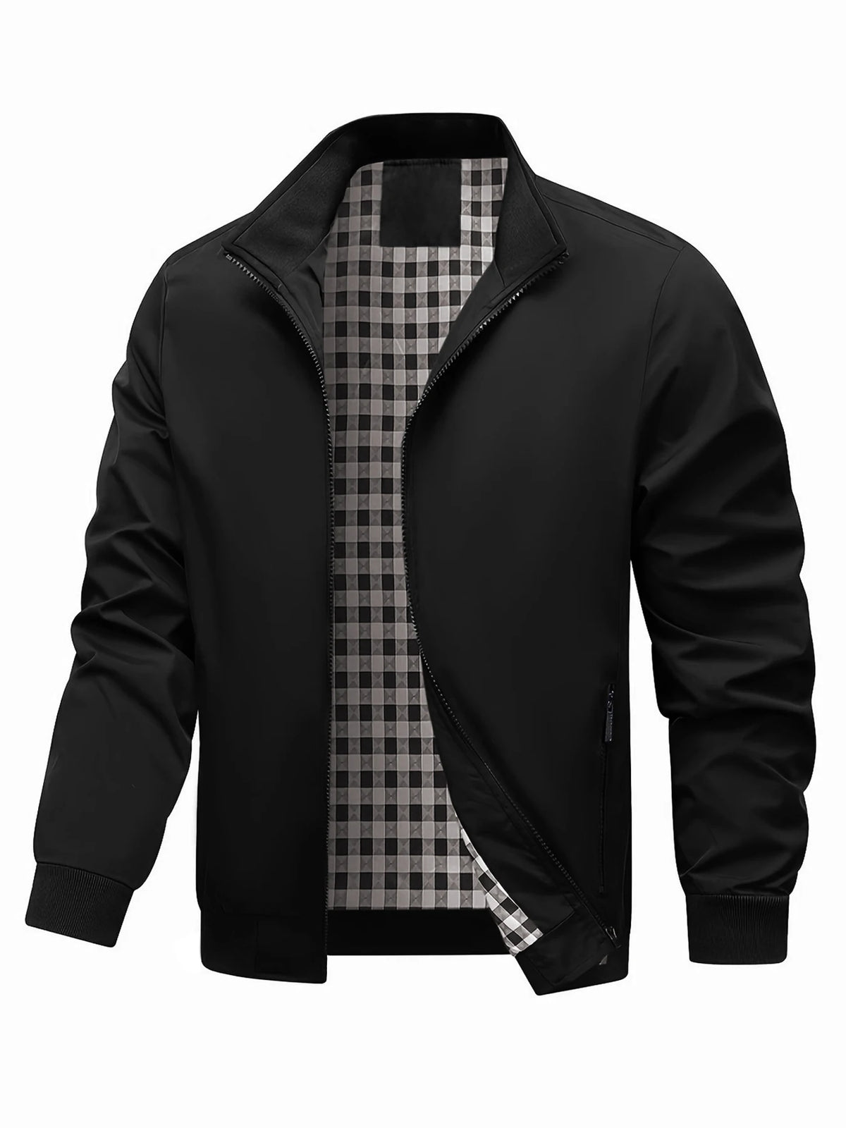 Men’s Plus-Size College-Style Jacket – Trendy Casual Outerwear for Spring & Autumn, Fashionable Everyday Coat