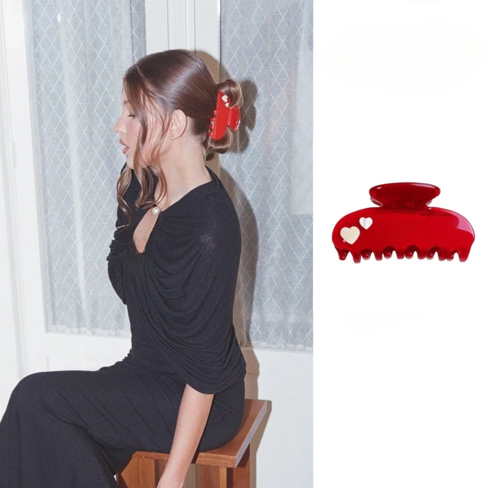 Pinzas para el pelo de cereza bonitas – Pinzas para el pelo de acetato con diamantes de imitación de frutas, flores y mariposas para mujeres y niñas | Accesorios para el pelo de moda Kawaii