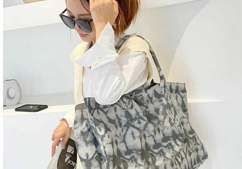 Bolso de yoga unisex de lona de gran capacidad – Bolso de hombro ecológico, Bolso de mano de estilo urbano para gimnasio, fitness, compras, viajes y uso diario