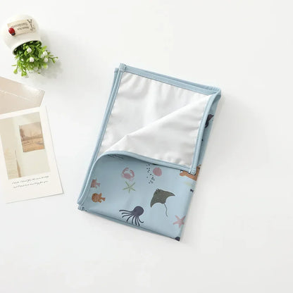 Matelas à langer imperméable réutilisable – Housse de matelas à langer portable pliable pour nouveau-nés, voyages et jeux