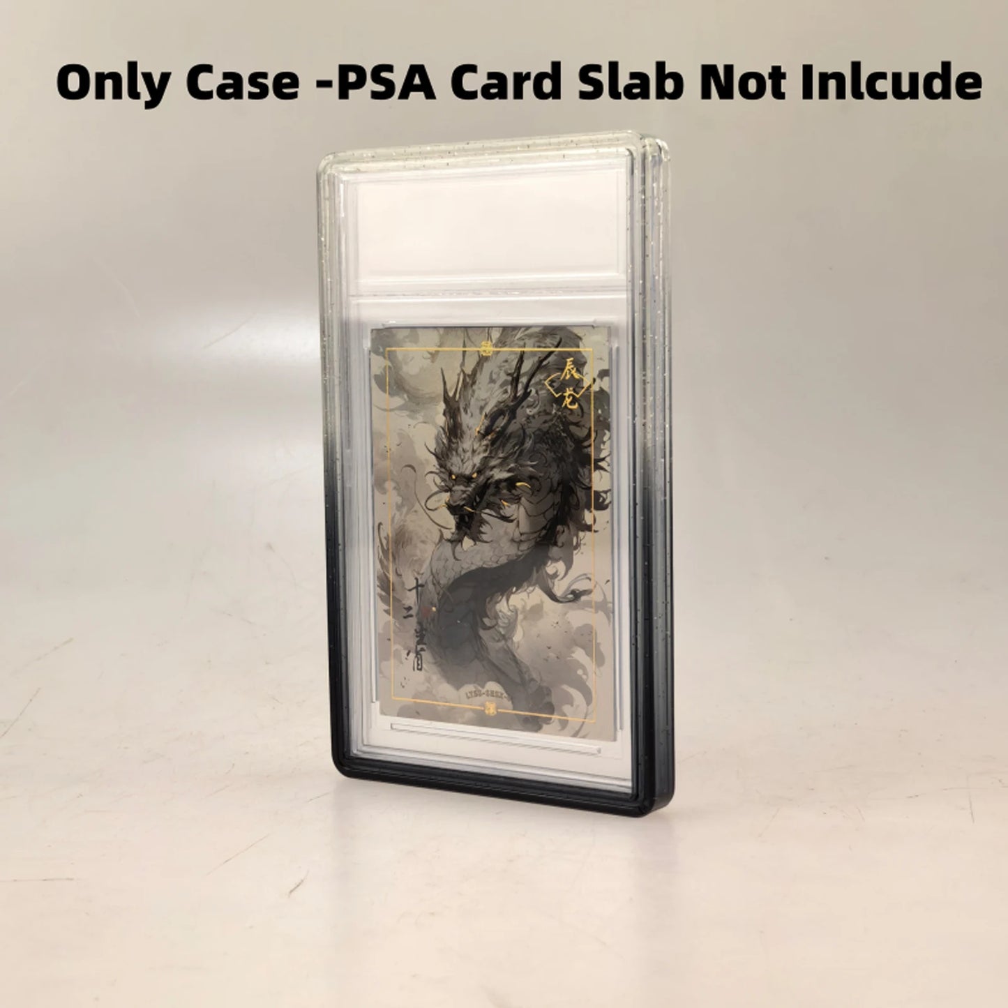 Étui de protection Bumper en TPU à paillettes – Housse de protection avec dos transparent pour cartes à collectionner PSA 35PT