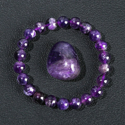 Bracelet en perles de lapis-lazuli naturel, de quartz et d'améthyste – Bijou énergétique de guérison Reiki en cristal pour hommes et femmes