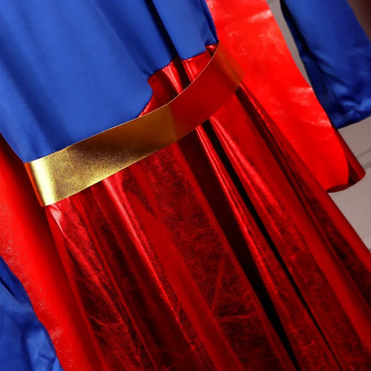 Halloween Carnival Party Supergirls Costume for Girls – Movie-Inspired Kids Cosplay Fancy Dress for Christmas & Stage Performance