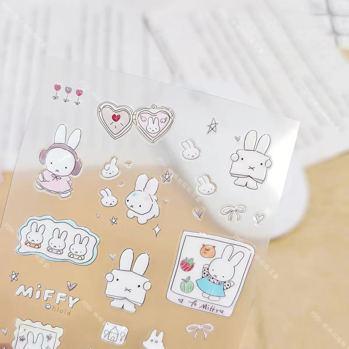Cute Miffy 3D Nail Stickers – Kawaii Anime Glass Camera Nail Art Decorations (Holiday Gift Set)