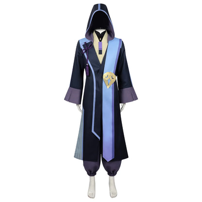 Cosmic Princess Kaguya Inspired Cosplay Costume – Cyberpunk Priest Uniform Full Set for Men Halloween, Carnival & Party Roleplay