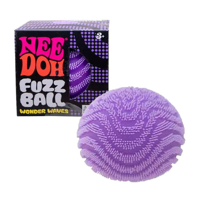 Nee Doh Fuzz Ball Wonder Waves Sensory Squeeze Toy – Textured Stress Relief Fidget Ball for Kids & Adults