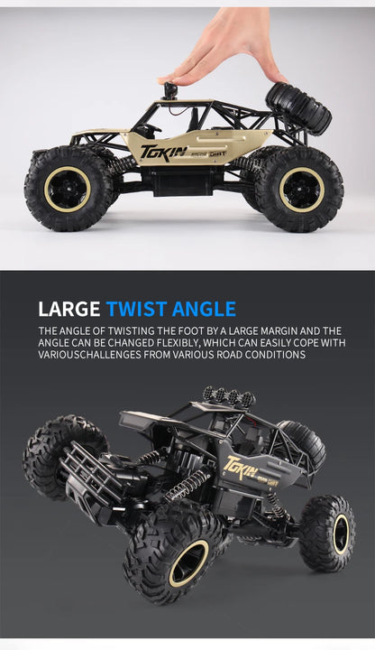 Oike Coche teledirigido 4x4 todoterreno 4WD RC Rock Crawler, coche RC de carreras y drifting todoterreno para niños y adultos