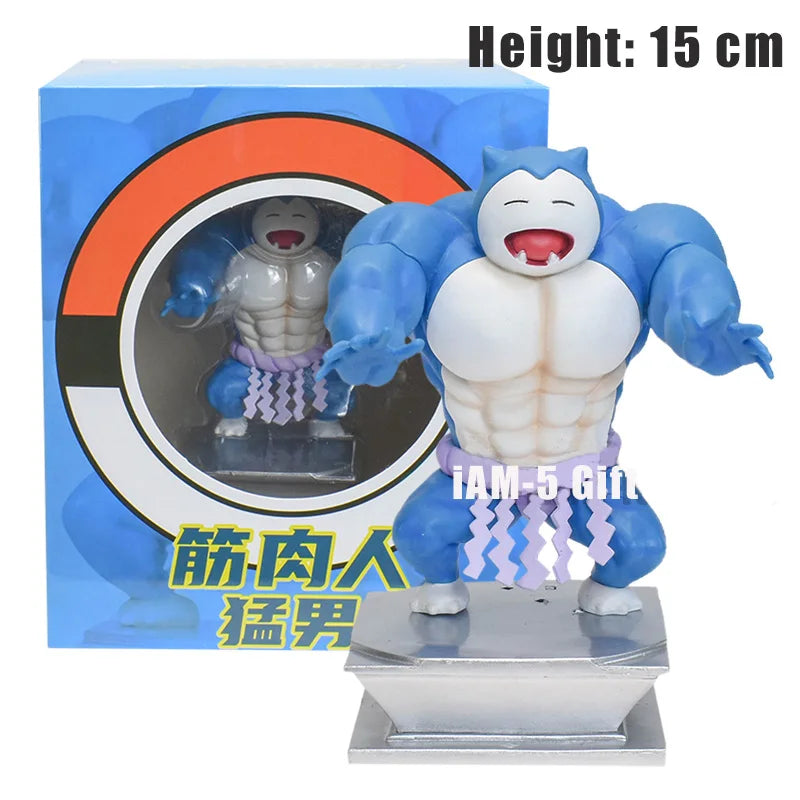 18cm Pokémon Figures – Gym Cartoon Fitness Muscle Action Figures (Charmander, Bulbasaur, Squirtle) Anime Fit Model Figurines Toys