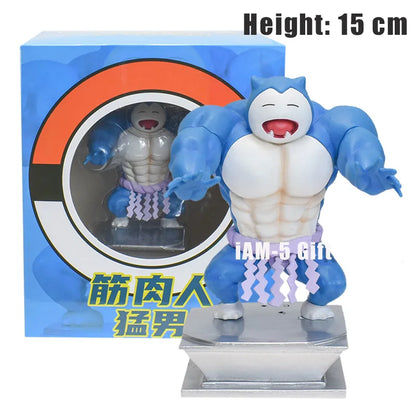 18cm Pokémon Figures – Gym Cartoon Fitness Muscle Action Figures (Charmander, Bulbasaur, Squirtle) Anime Fit Model Figurines Toys