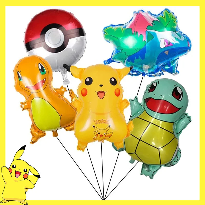 Décorations d'anniversaire Pokémon – Vaisselle Pikachu, Ballons, Décorations de Gâteau et Articles de Fête