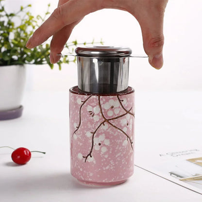 Colador de té de acero inoxidable – Filtro de té de hoja suelta de malla fina con tapa para tazas y tarros