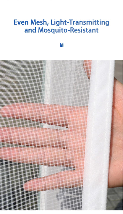 Mosquitera invisible a medida – Malla antinsectos para ventanas y puertas, sin taladros, con cierre de velcro