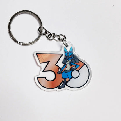 Pokémon 30th Anniversary Acrylic Keychain – Captain Pikachu, Eevee & Eeveelutions (50 Styles)