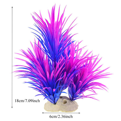 Artificial Aquarium Plants – Plastic Aquatic Underwater Plants for Fish Tank Decoration, Aquascaping & Aquarium Accessories