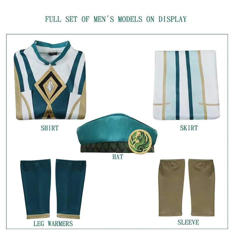 Genshin Impact Akademiya Cosplay Uniform – Sumeru Library Costume (Men & Women)