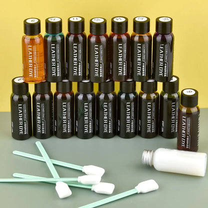 Pigmento para reparación de cuero de 30 ml – Restaurador de color y tinte para cuero curtido vegetal, zapatos, bolsos, muebles y manualidades de cuero.